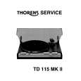 THORENS TD145MKII Instrukcja Serwisowa