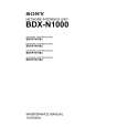 SONY BDX-N1000 Instrukcja Serwisowa