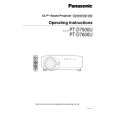 PANASONIC PT-D7500U Instrukcja Obsługi