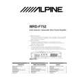 ALPINE MRD-F752 Instrukcja Obsługi