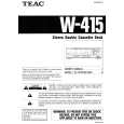 TEAC W415 Instrukcja Obsługi