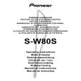 PIONEER S-W80S Instrukcja Obsługi