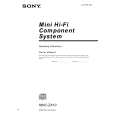 SONY MHC-ZX10 Instrukcja Obsługi