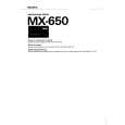 SONY MX-650 Instrukcja Obsługi