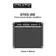 CRATE GT65 Instrukcja Obsługi