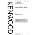 KENWOOD GE-470 Instrukcja Obsługi