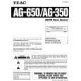 TEAC AG-350 Instrukcja Obsługi