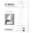 ROLAND G-800 Instrukcja Obsługi