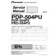 PIONEER PDP-504PE/WYVIXK/1 Instrukcja Serwisowa