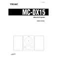 TEAC MC-DX15 Instrukcja Obsługi