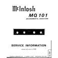 MCINTOSH MQ 101 Instrukcja Serwisowa