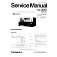 TECHNICS RSM263 Instrukcja Serwisowa