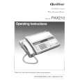 PANASONIC PAX210 Instrukcja Obsługi