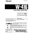 TEAC W416 Instrukcja Obsługi
