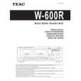 TEAC W600R Instrukcja Obsługi