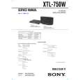 SONY XTL750W Instrukcja Serwisowa