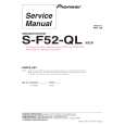 PIONEER S-F52-QL/SXTW/EW5 Instrukcja Serwisowa