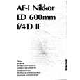 NIKON AF-I NIKKOR ED 600MMF/4D IF Instrukcja Obsługi