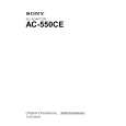 SONY AC-550CE Instrukcja Obsługi