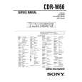 SONY CDR-W66 Instrukcja Serwisowa