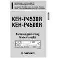 PIONEER KEH-P4530R (F) Instrukcja Obsługi