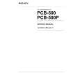 SONY PCB-500P Instrukcja Serwisowa