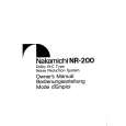 NAKAMICHI NR200 Instrukcja Obsługi