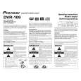 PIONEER DVR-109/KBXV Instrukcja Obsługi