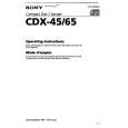 SONY CDX-65 Instrukcja Obsługi