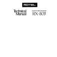 ROTEL RX803 Instrukcja Serwisowa