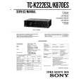 SONY TC-K222ESL Instrukcja Serwisowa