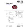 SONY XS-5726 Instrukcja Obsługi