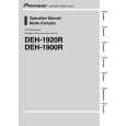 PIONEER DEH-1920R/XS/EW5 Instrukcja Obsługi