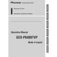 PIONEER GEX-P6400TVP/EW Instrukcja Obsługi