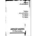 ARTHUR MARTIN ELECTROLUX TE0004W1 Instrukcja Obsługi