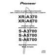 PIONEER XR-A370/NVXJ Instrukcja Obsługi