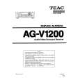 TEAC AG-V1200 Instrukcja Serwisowa