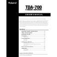 ROLAND TDA-700 Instrukcja Obsługi