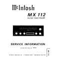 MCINTOSH MX112 LATE Instrukcja Serwisowa