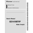 PIONEER GEX-6100TVP/EW Instrukcja Obsługi