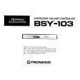PIONEER BSY-103/ZU Instrukcja Obsługi