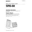 SONY SRS68 Instrukcja Obsługi