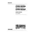 SONY UVW1600P VOLUME 1 Instrukcja Serwisowa