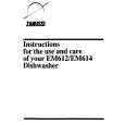 ZANUSSI EM614 Instrukcja Obsługi