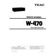 TEAC W-470 Instrukcja Serwisowa