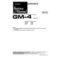 PIONEER GM-4 Instrukcja Serwisowa