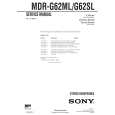 SONY MDRG62SL Instrukcja Serwisowa