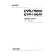SONY UVW-1400AP Instrukcja Serwisowa