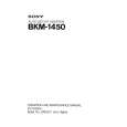 SONY BKM-1450 Instrukcja Obsługi