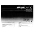 YAMAHA M-40 Instrukcja Obsługi